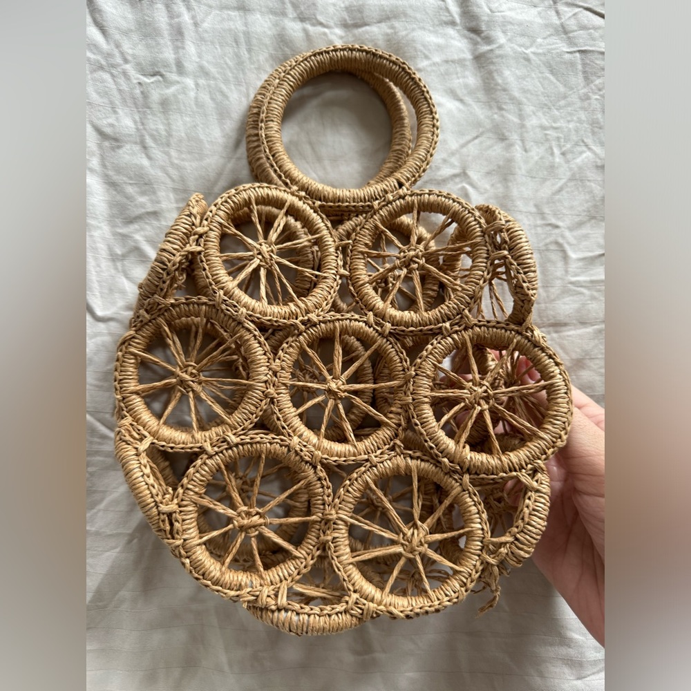 ❌ SOLD - Straw Small Lemon Bag - Picture 3 of 4